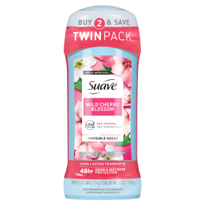 Wild Cherry Blossom Invisible Solid Antiperspirant Deodorant Stick