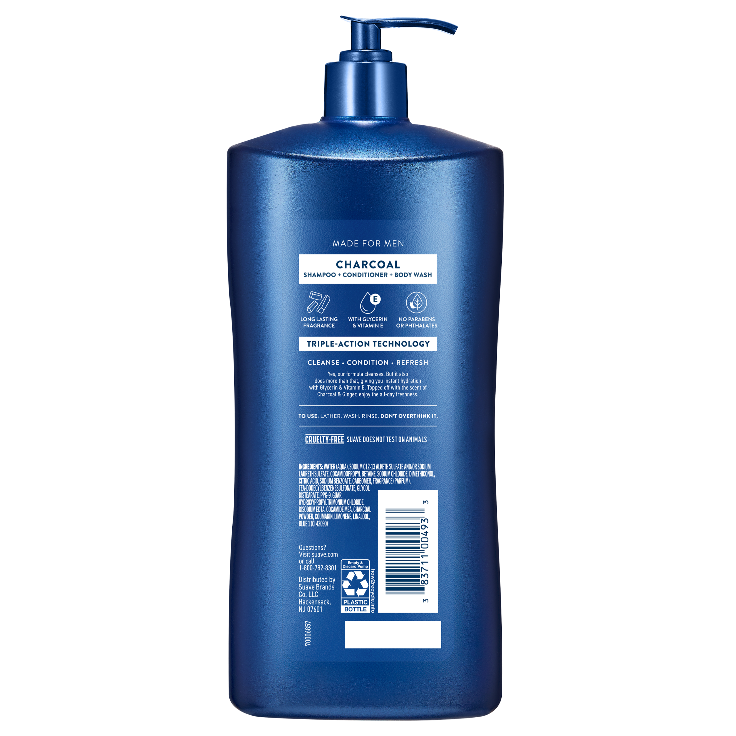 Men's Charcoal 3-in-1 Shampoo Conditioner & Body Wash - Image 12