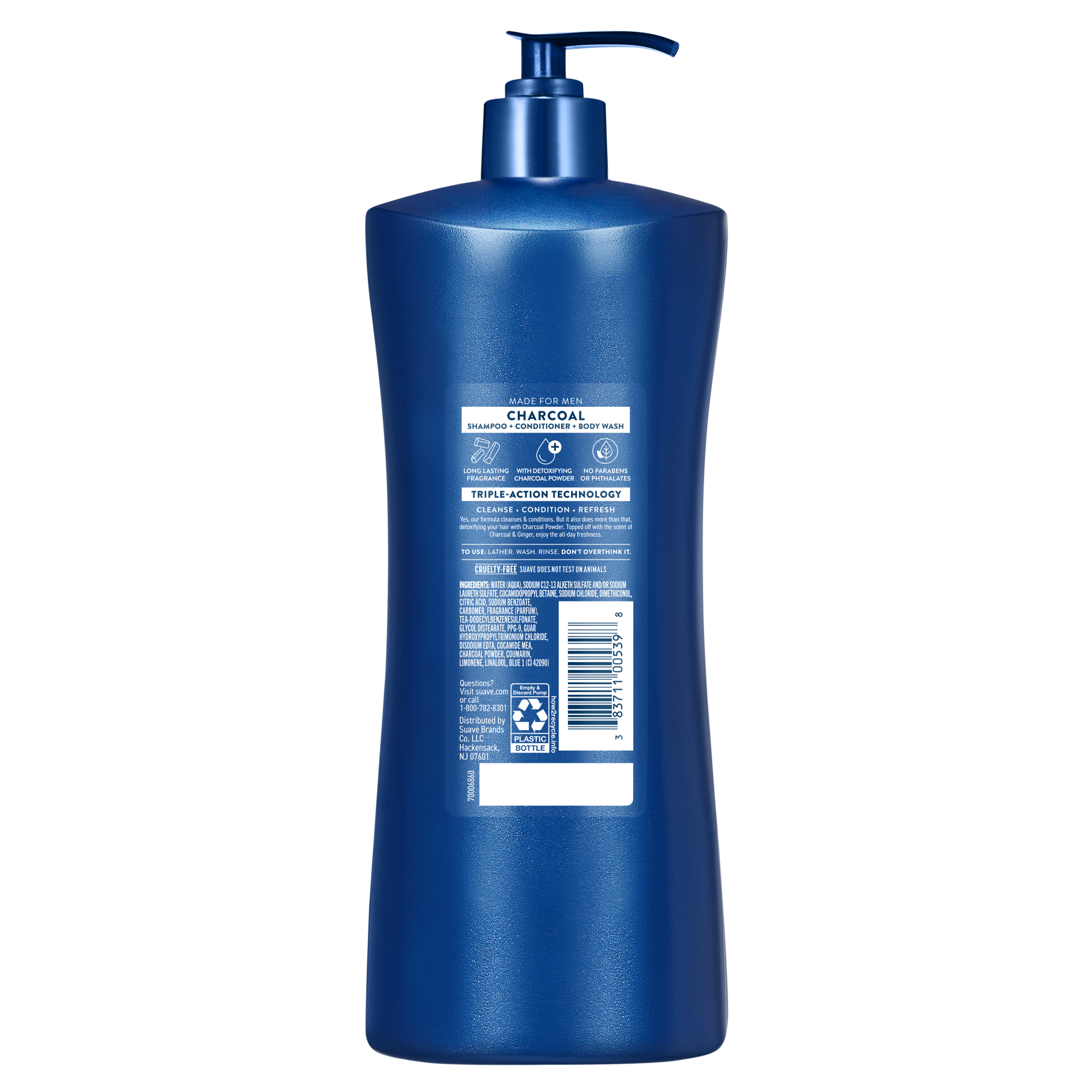 Men's Charcoal 3-in-1 Shampoo Conditioner & Body Wash - Image 8