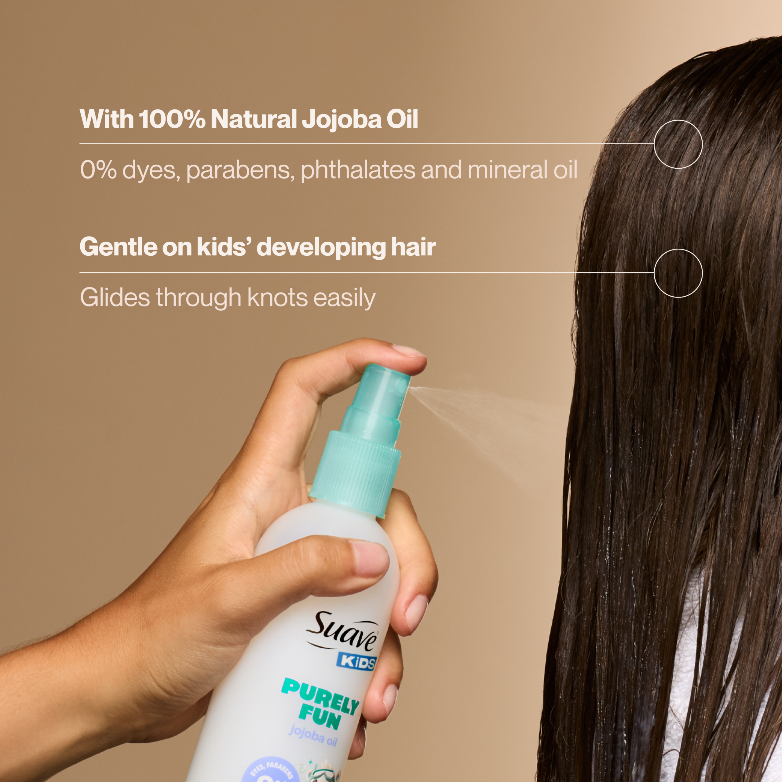 Kids Purely Fun Jojoba Oil Hair Detangler Spray - Image 3
